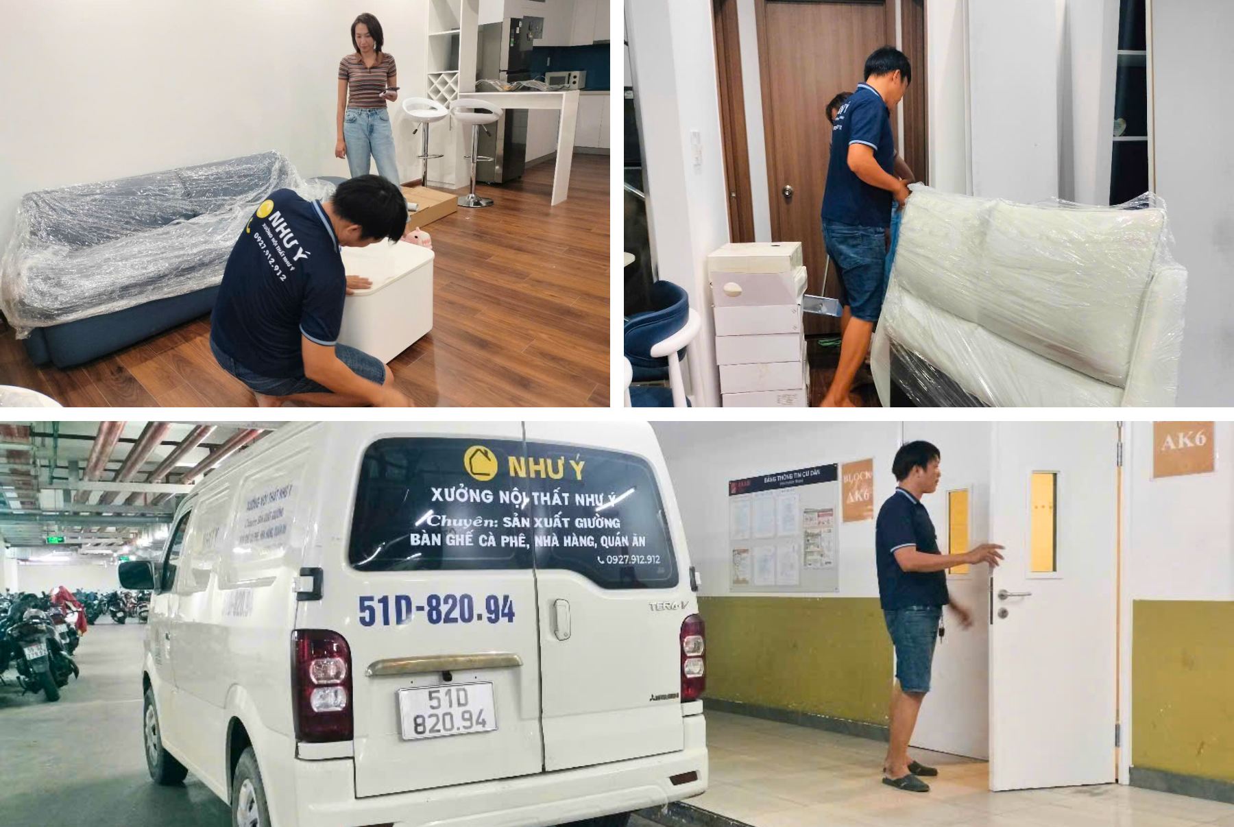 Bàn Giao Combo Sofa, Bàn Trà Và Giường Bọc Da Màu Trắng – Đơn Giản Mà Tinh Tế Từ NHƯ Ý FUNI